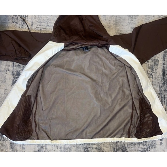 VTG Vans The Original Skate Shoe Jacket M 90s Cream & Brown Mesh Lined Hooded - Picture 11 of 16